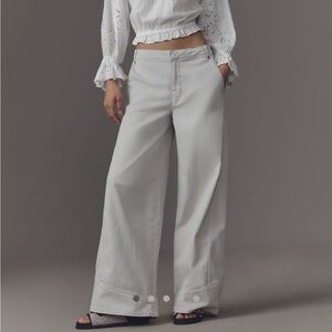 NWT Pilcro Mid-Rise Curve Wide-Leg Pants